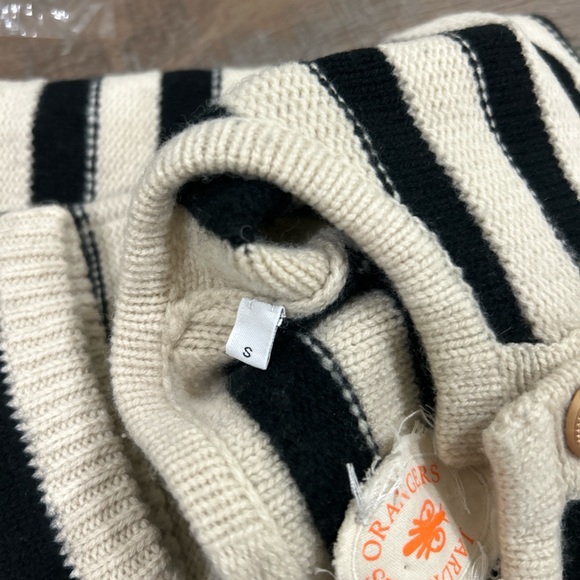 Striped Black and Cream Cardigan - Picture 9 of 9